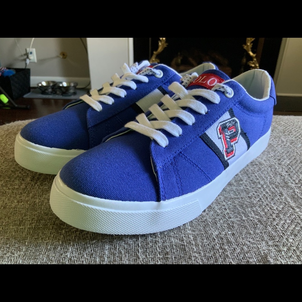 Polo Ralph Lauren Geoff Blue Shoes Youth Size 5 NEW